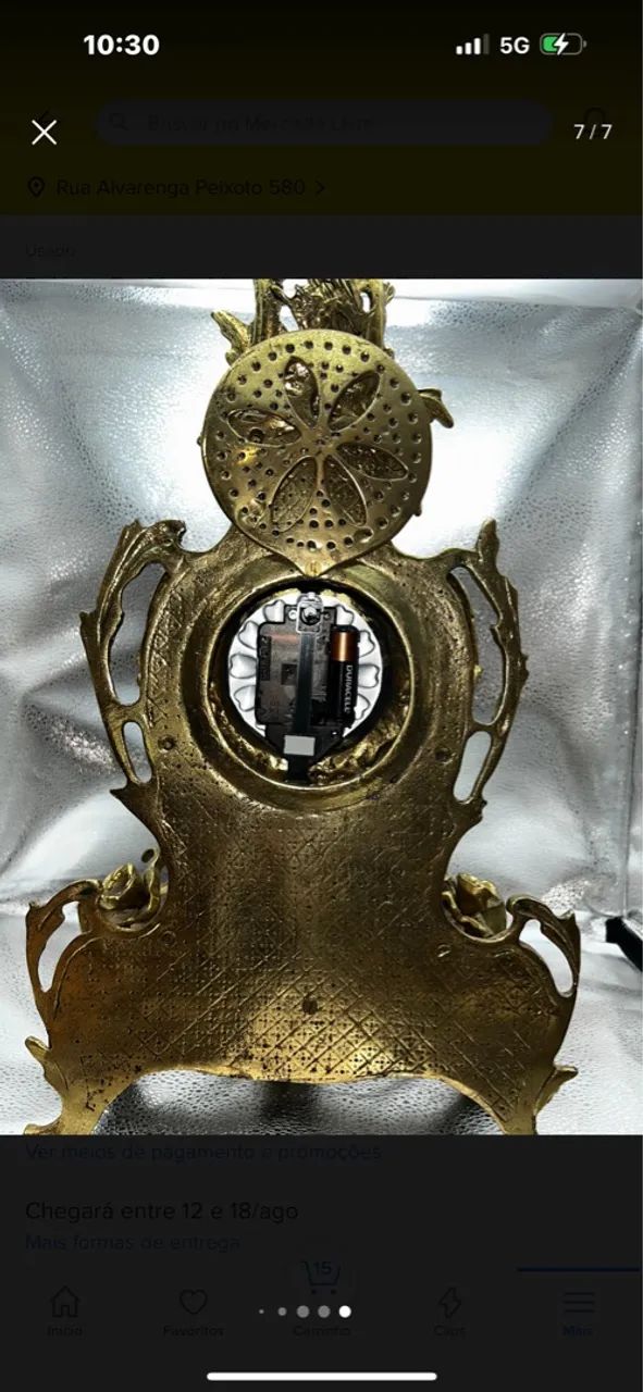 Relógio De Mesa Vintage Retro No Estilo Italiano - Foto 5