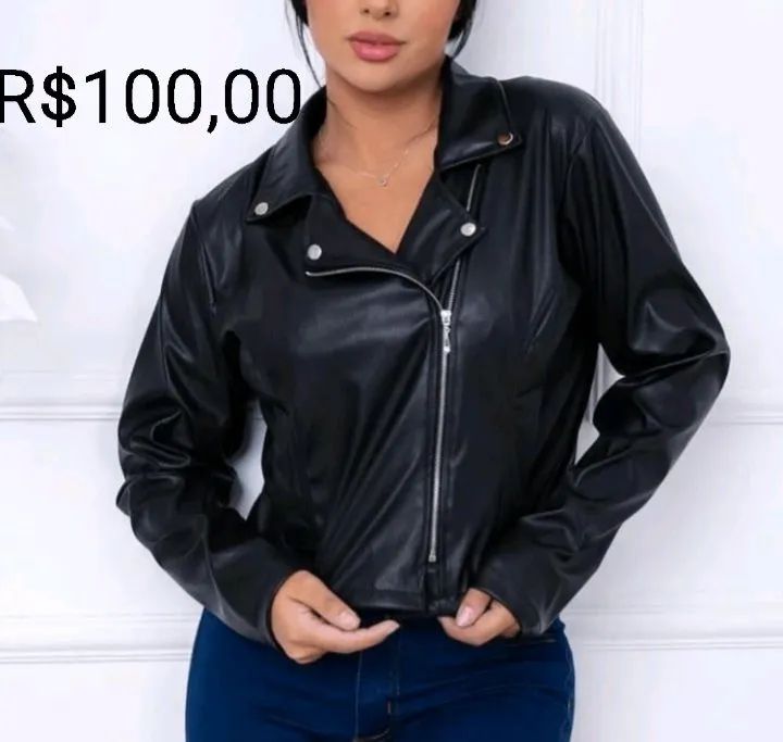 Jaqueta de couro feminina - Foto 2
