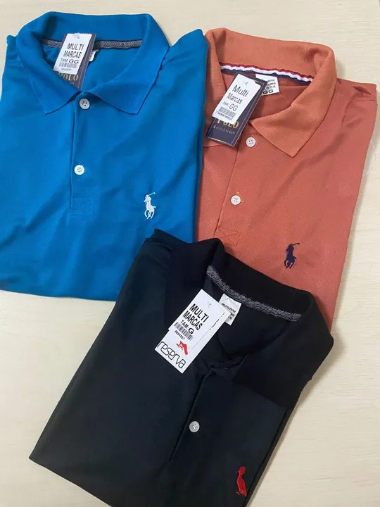 Camisetas Polo Masculinas M GG - Diversas Cores