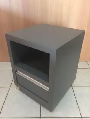 1 Criado mudo de mdf cinza  - Foto 2