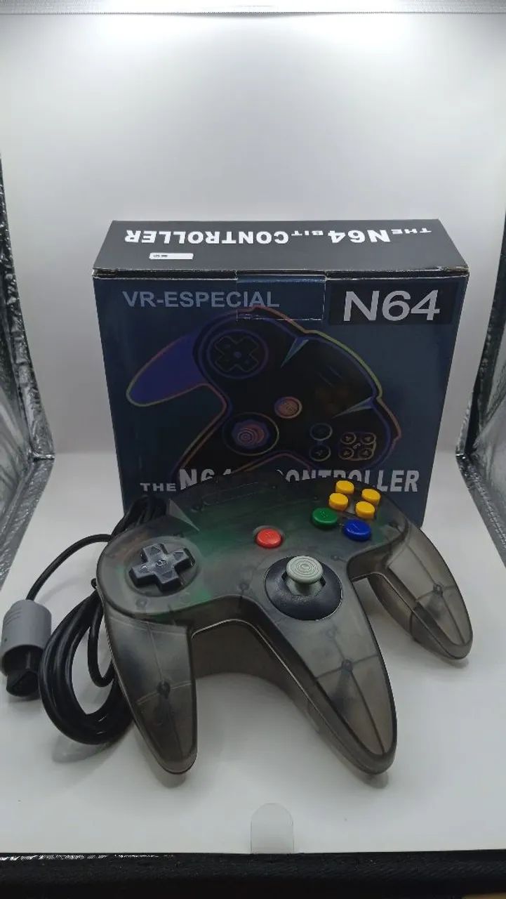 Controle Nintendo 64 cinza transparente - Foto 3
