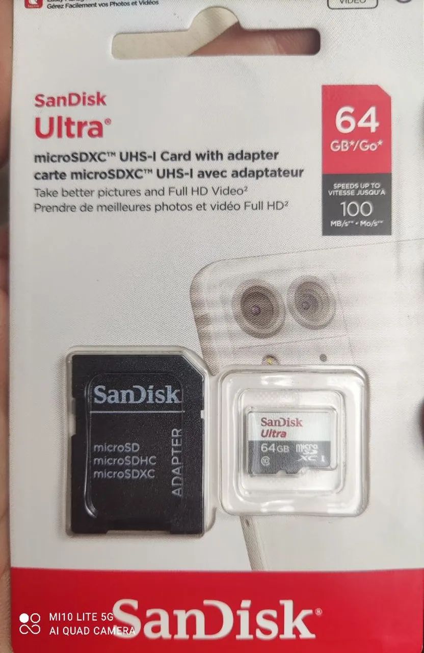 Micro SD 64 GB classe 10 sandisk