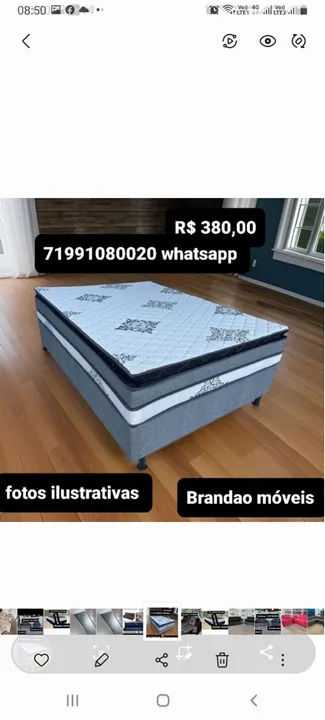 Cama casal pop R$ 380,00 foto ilustrativa