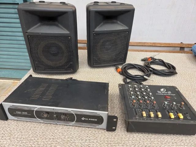 Amp PRO 1600 LL Audio / Caixas passivas + BRINDE