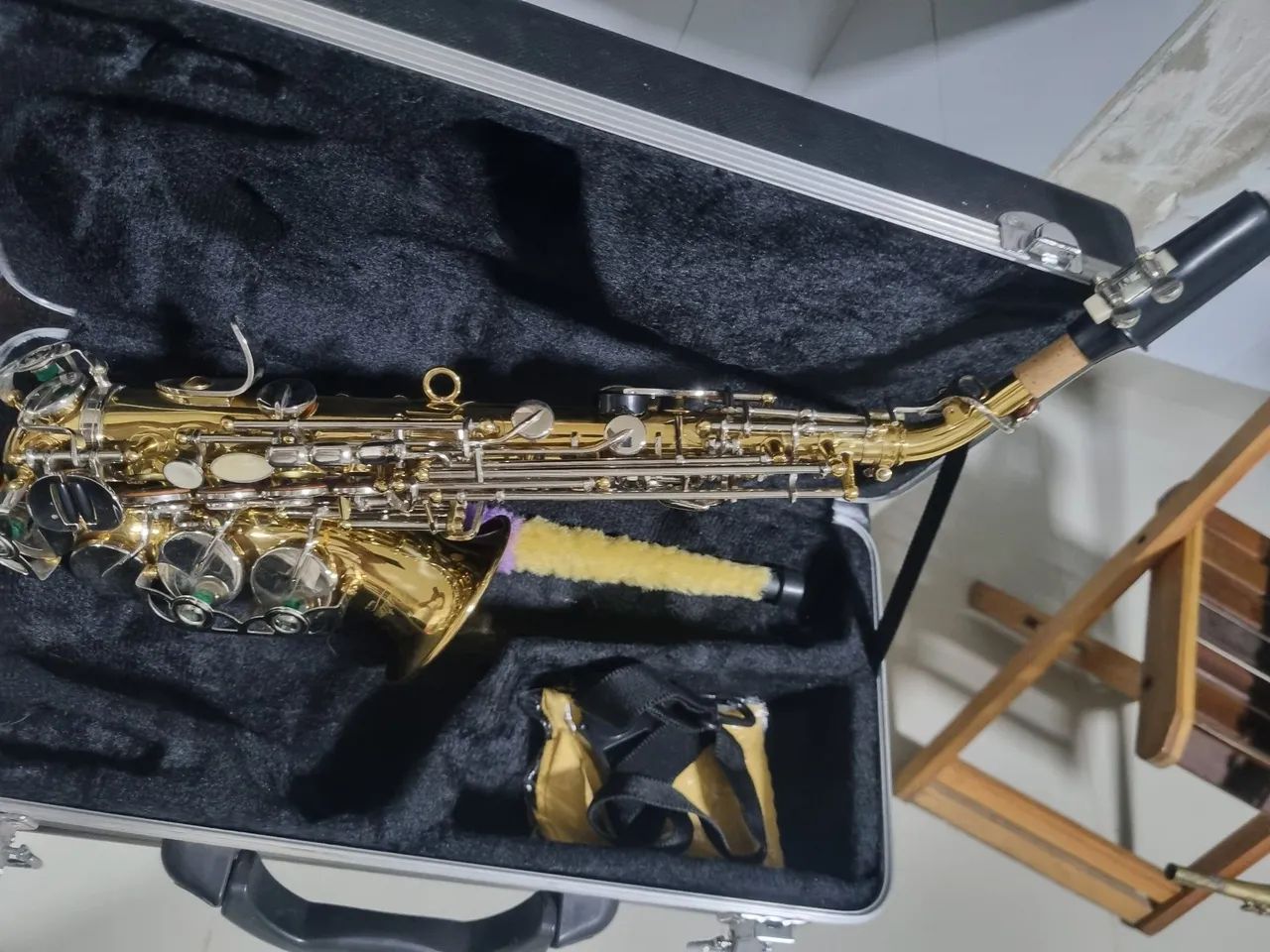 Sax Soprano Curvo Sib Novo - Foto 5