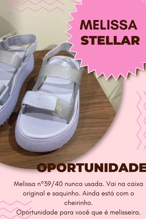 Sandália Melissa Glitter - Nova