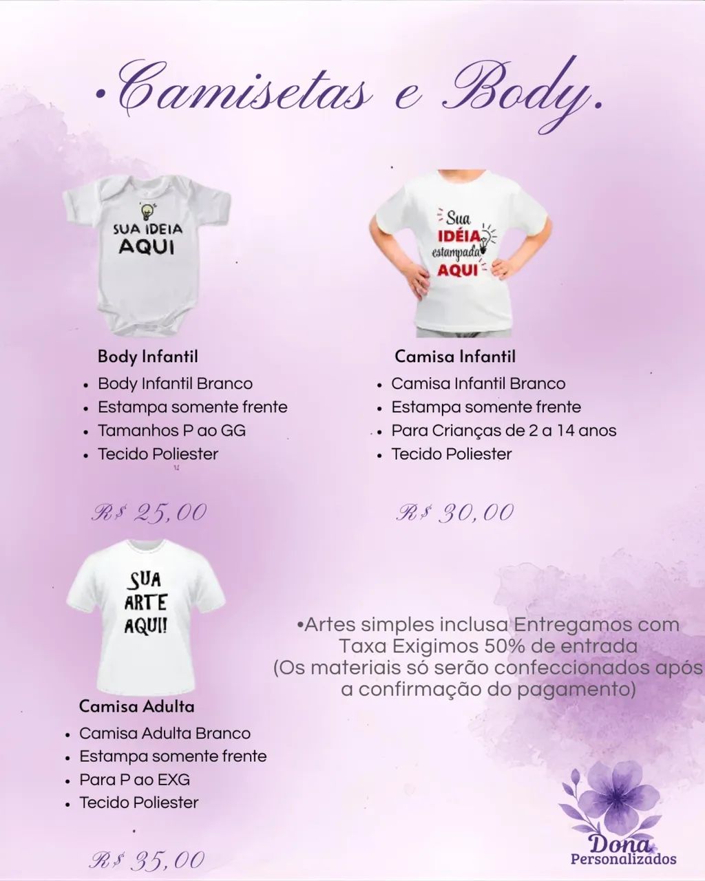 Camisa e body personalizados  - Foto 3