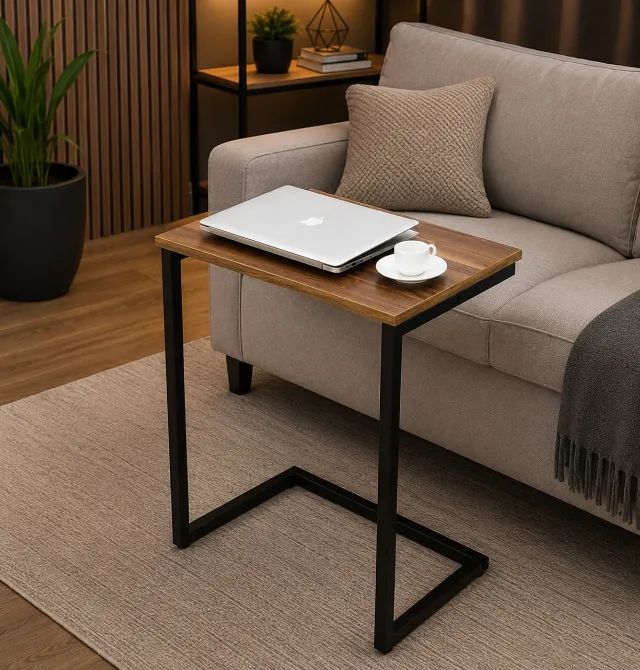 Mesa Lateral para Sofá - Industrial - Foto 4