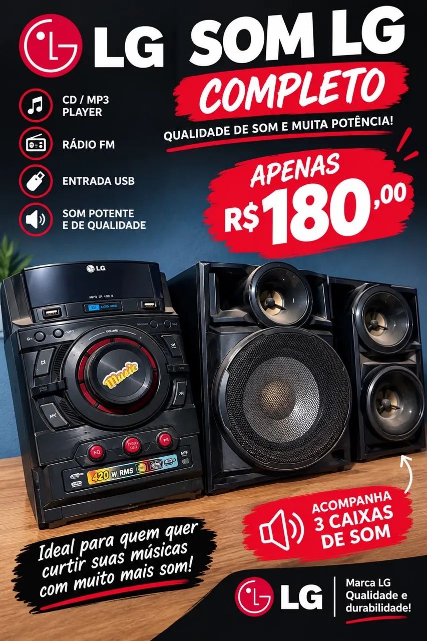 Aparelho de som LG