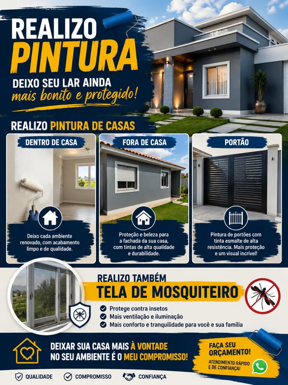 Serviço de pintura e tela de mosquito  - Foto 2