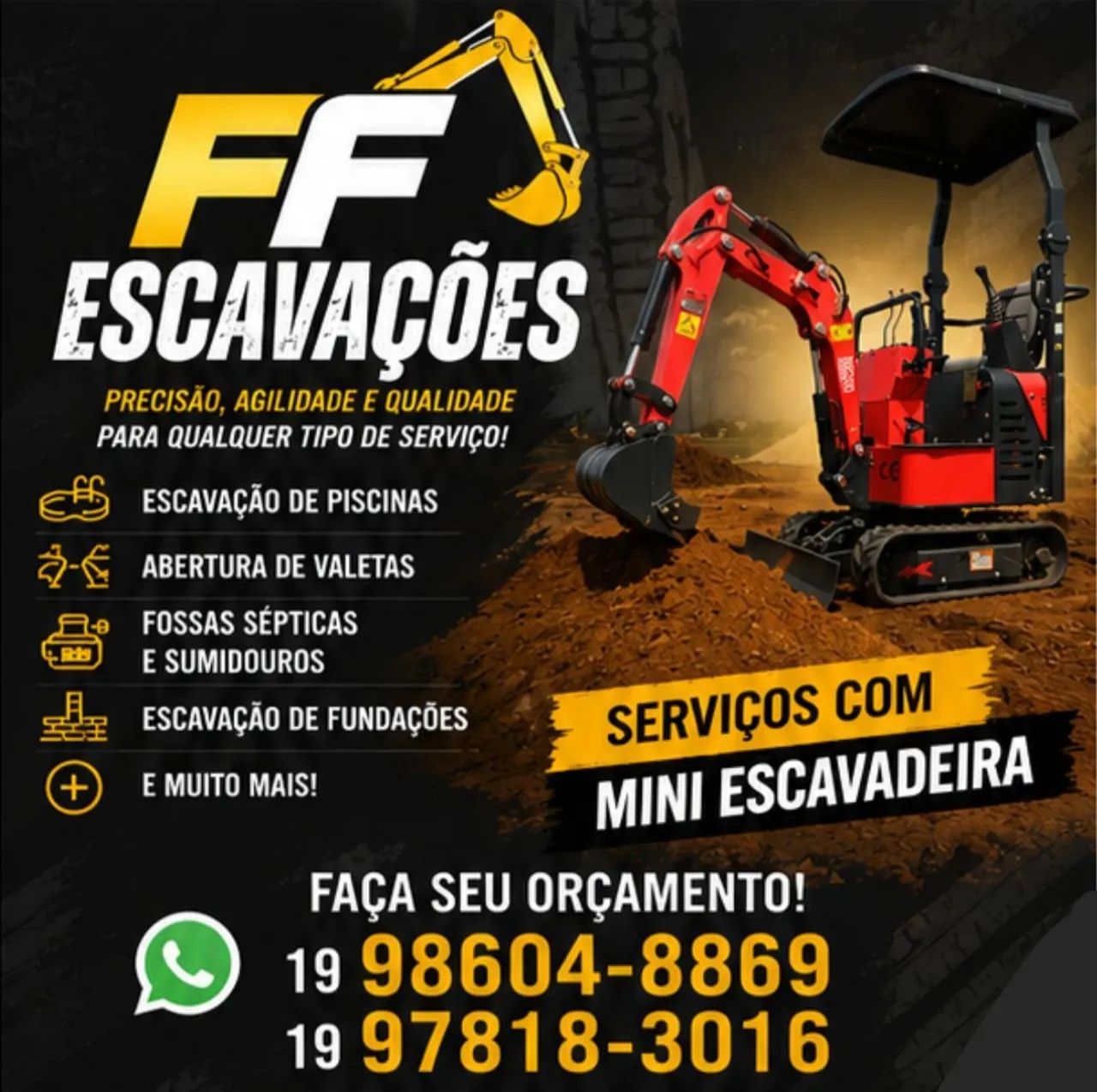 Serviços com mini escavadeira  - Foto 2