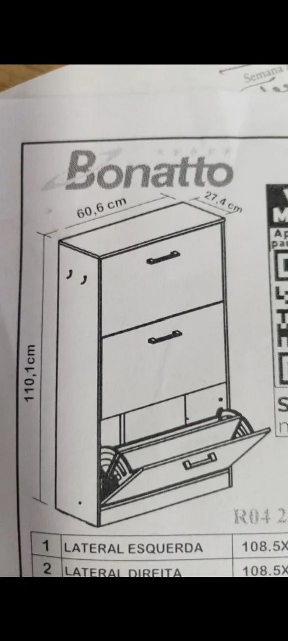 Sapateira MDF branca - Foto 4