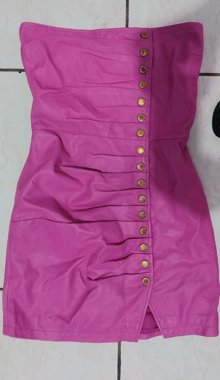 Vestido em couro legítimo de Grife - Foto 3