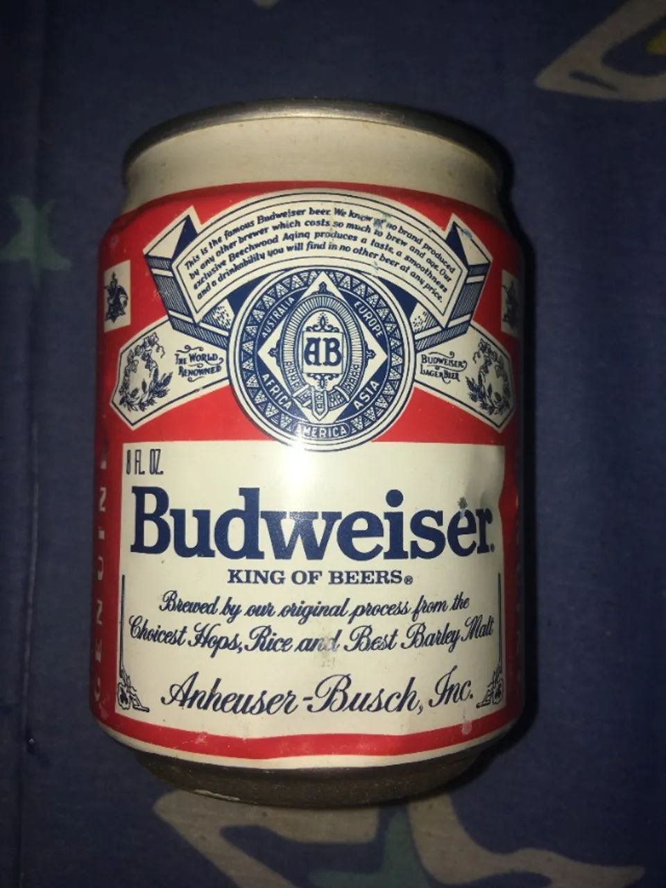 Lata Budweiser de 237 ml (Mini) - Década de 90