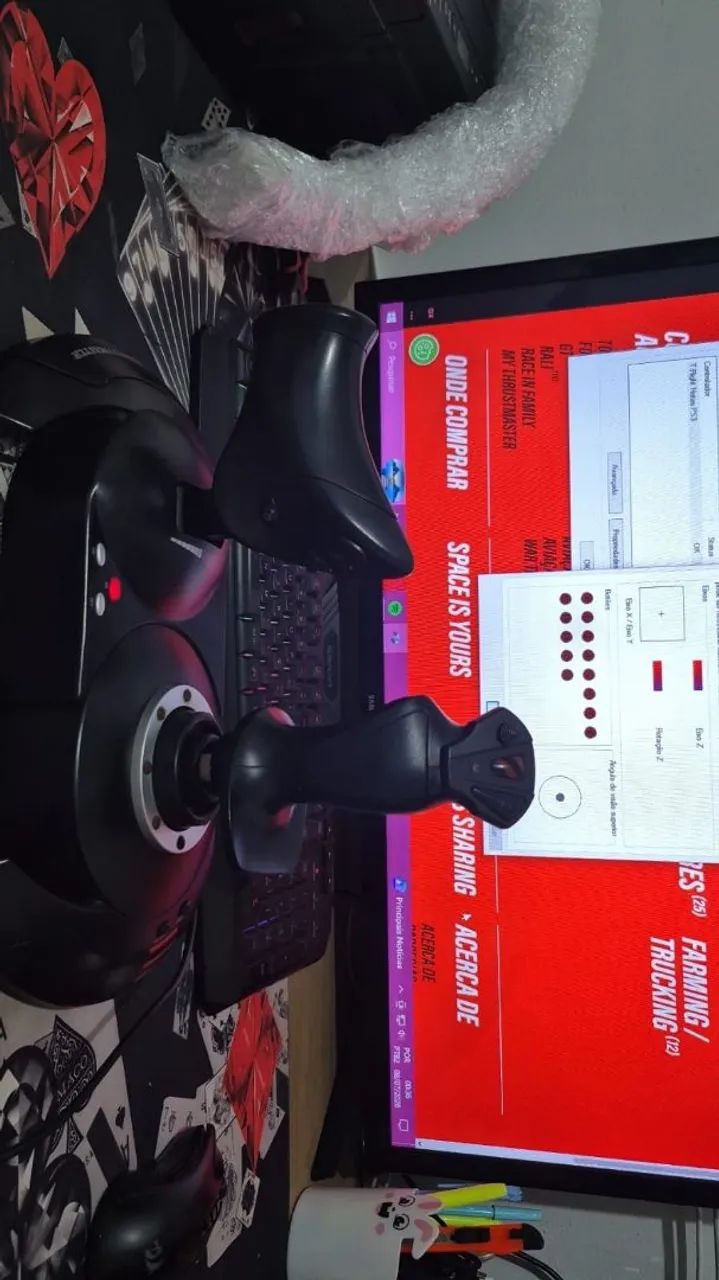 Joystick Thrustmaster T-Flight Hotas com Suporte de mesa - Foto 2