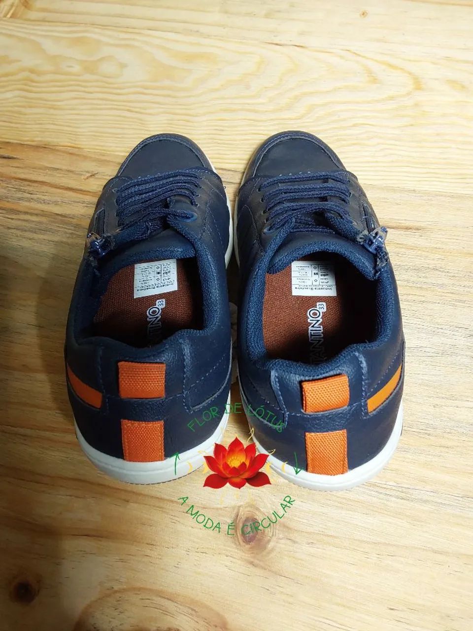 Sapatênis Infantil Marinho Laranja Constantino Tam.33 [R$37p/Retirar] - Foto 4