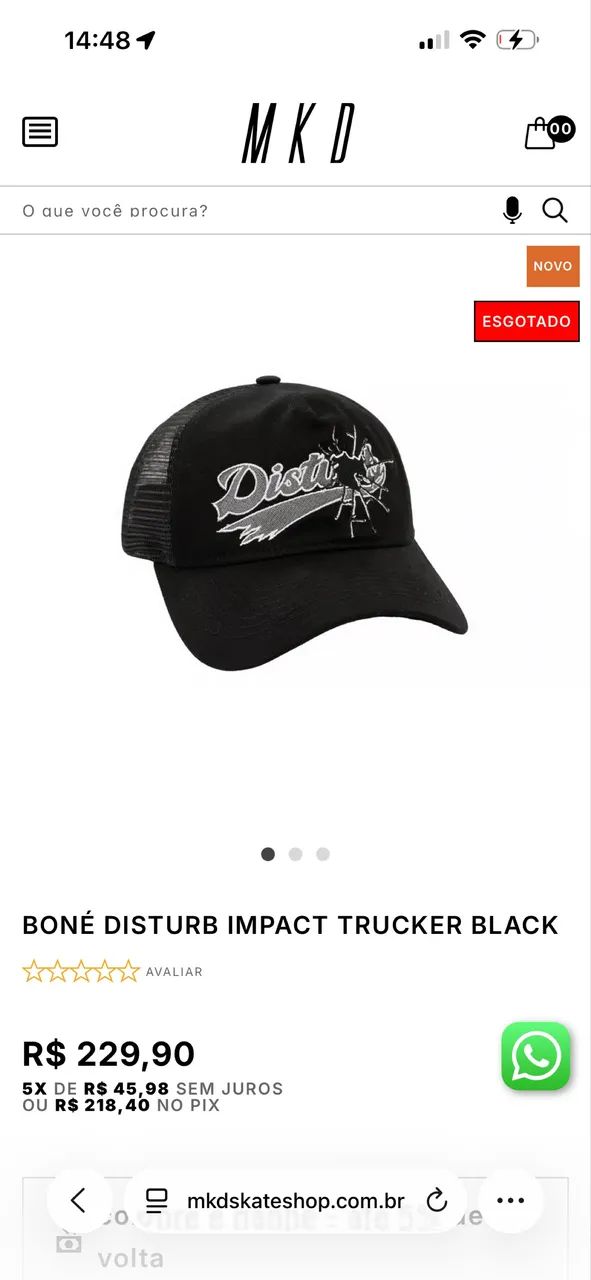 Boné Disturb Trucker ( preto ) - Foto 3