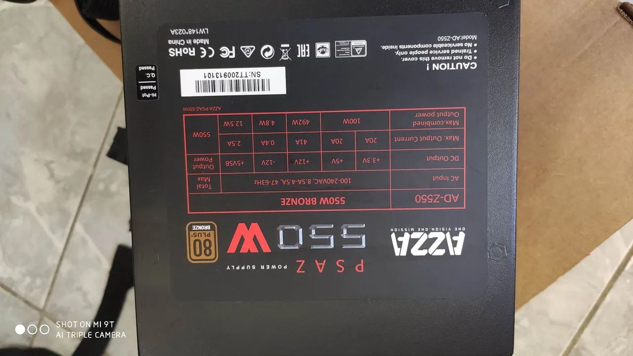 Fonte gamer 550w real 80plus bronze - Foto 2