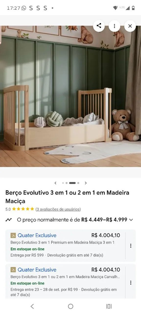 Berço de bebe evolution 3 em 1 - Foto 4