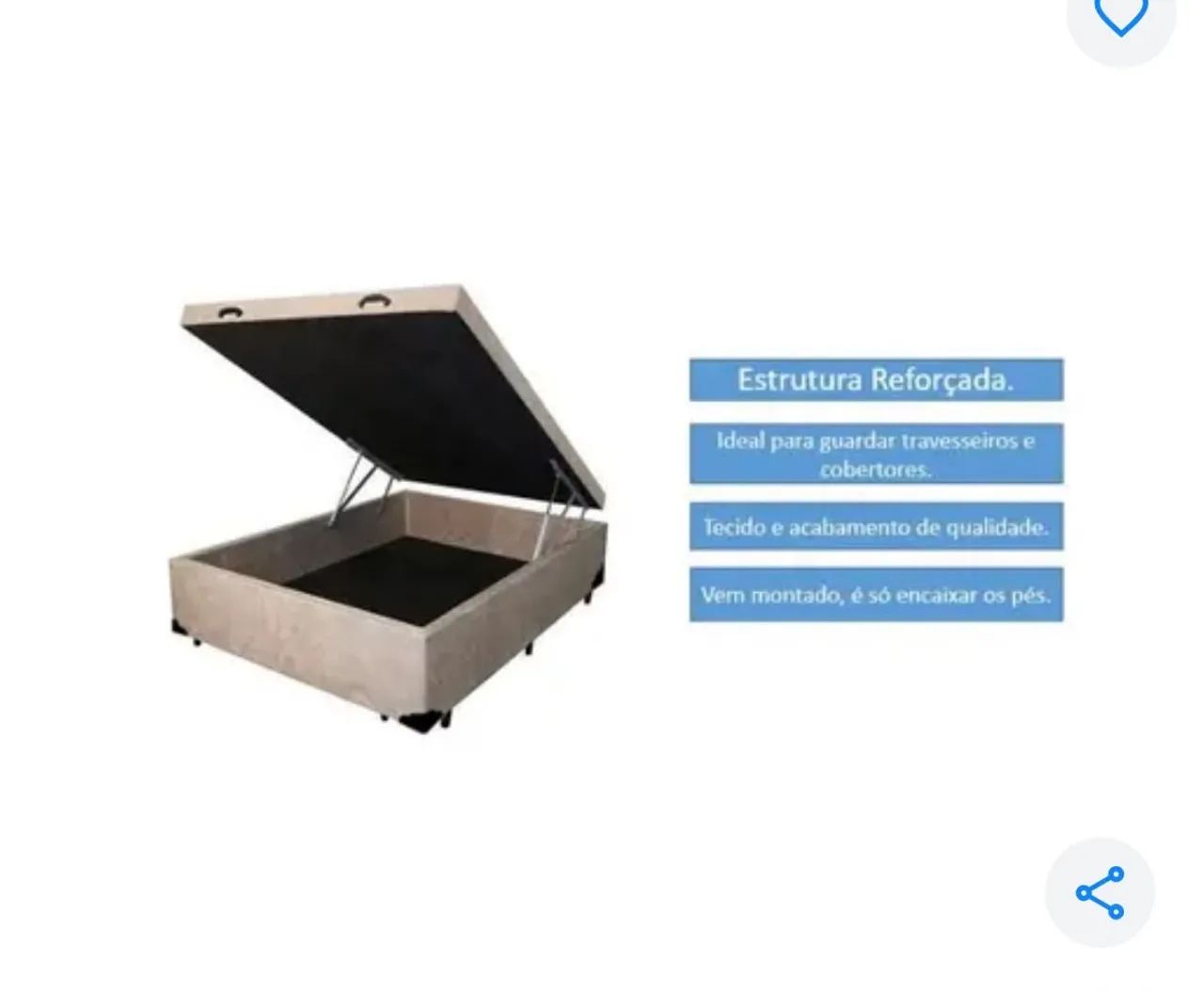 Vendo cama box baú casal  - Foto 4