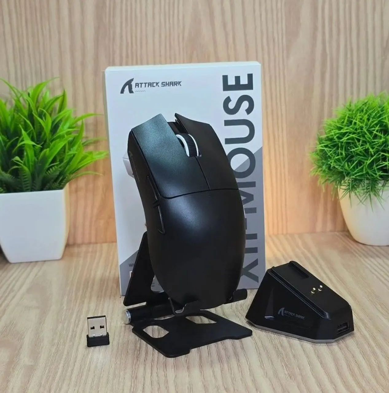 Mouse Gamer Attack Shark ORIGINAL X11 Bluetooth -  PRETO - NOVO<br>com Dock 22.000 DPI