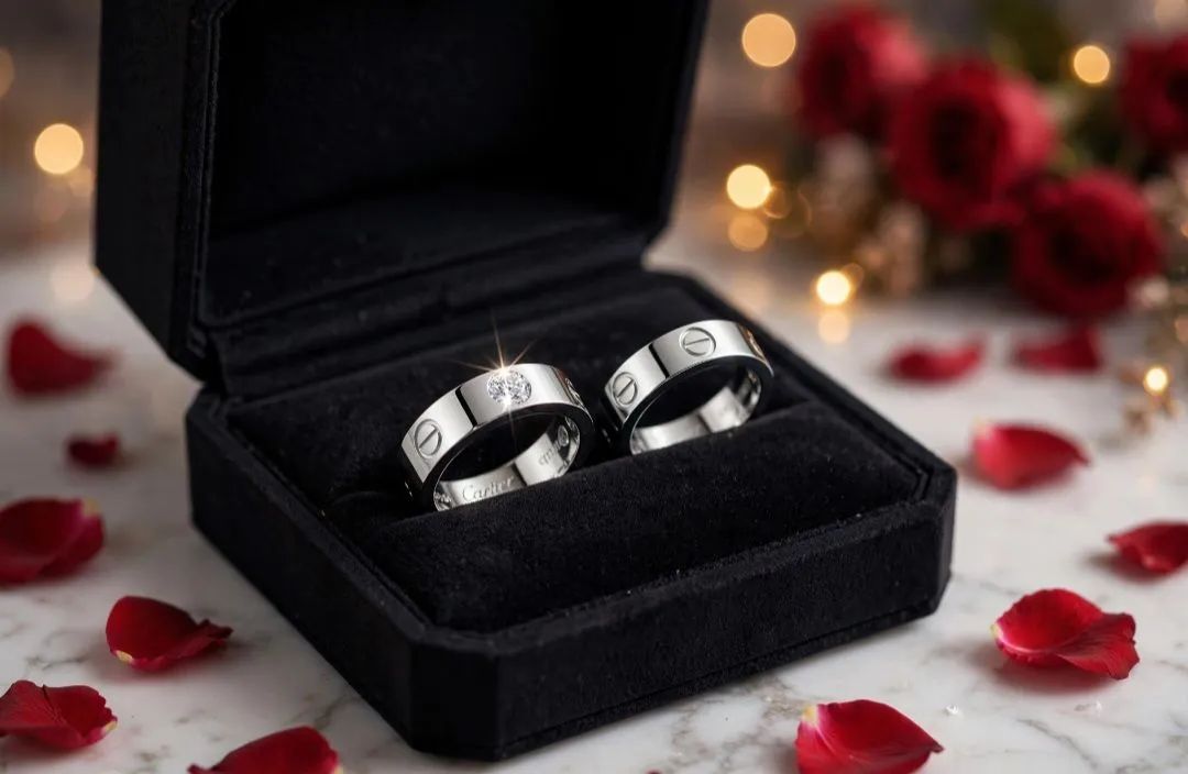 Par de alianças love cartier prata - Foto 2