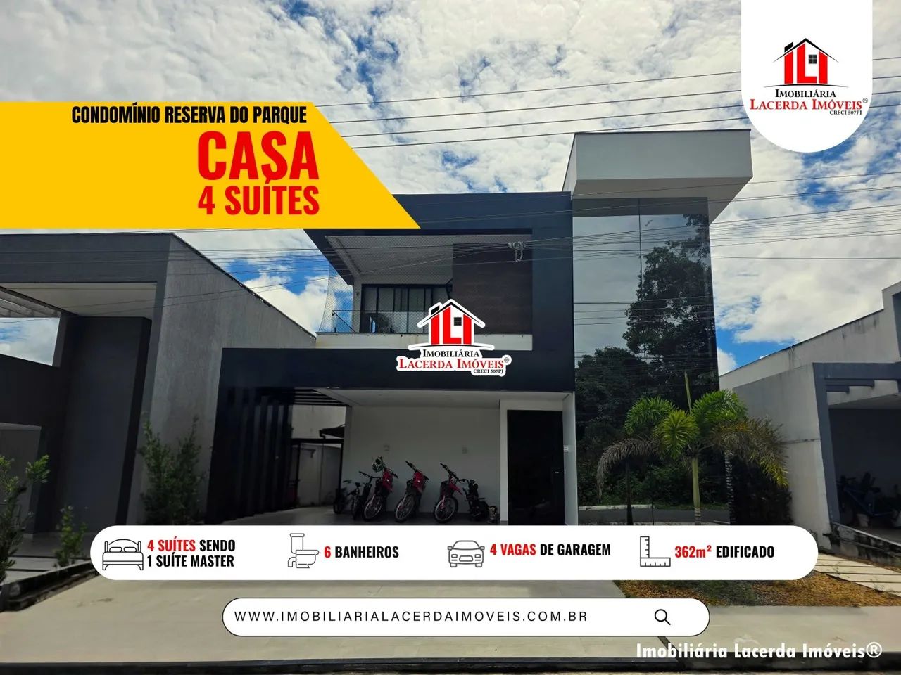 Reserva do Parque, Duplex 4 suítes, 362m² Edificado, ENERGIA SOLAR, Ambientes Integrados