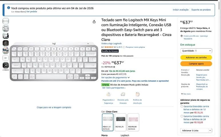 LACRADO - Teclado Logitech MX Keys Mini  - Foto 5