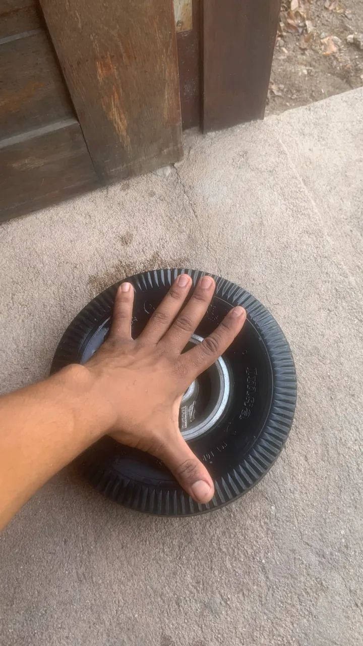 Roda liga leve 4 polegadas completa - Foto 3