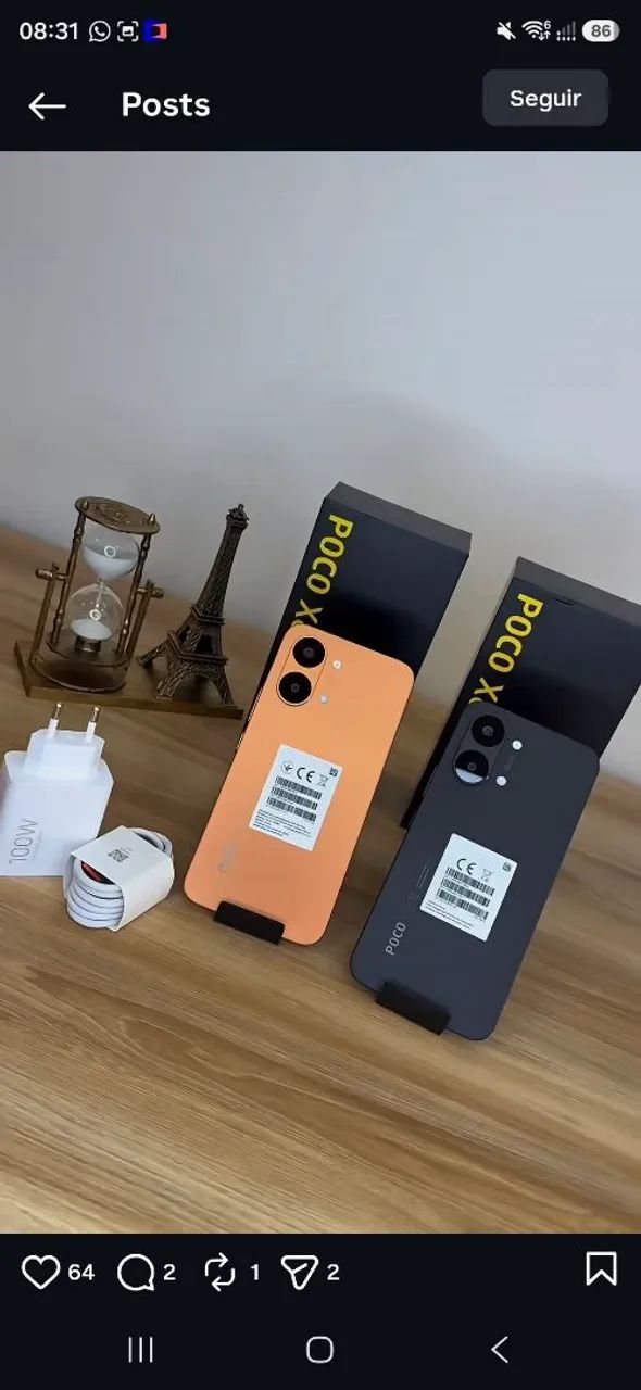 POCO X8 PRO MAX 5G NFC 12RAM 512GB - Pronta Entrega 