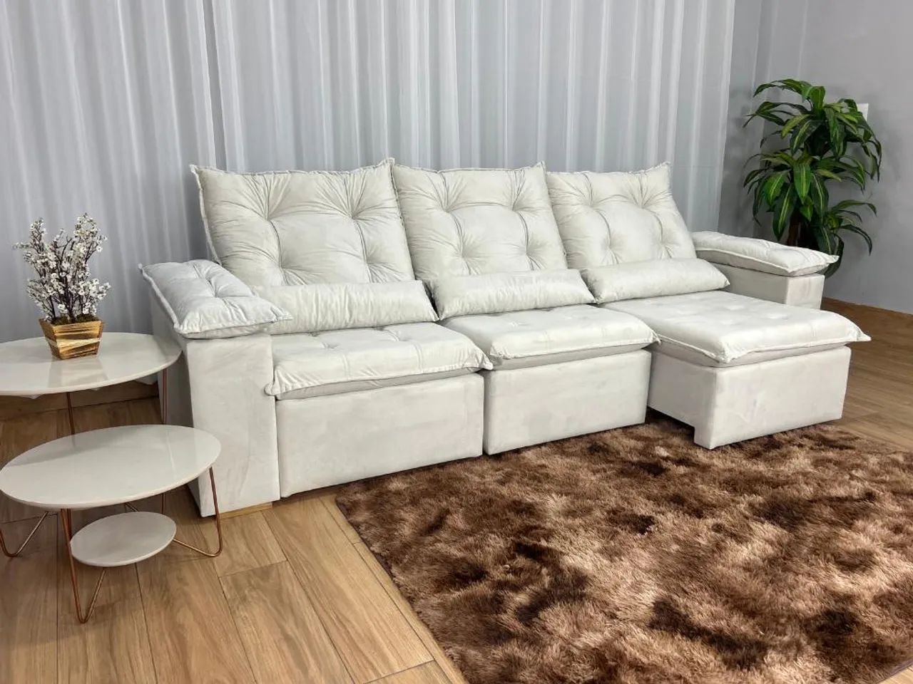 Sofá Retrátil Reclinável Atenas 2.70m Entrega Rápida - Foto 2