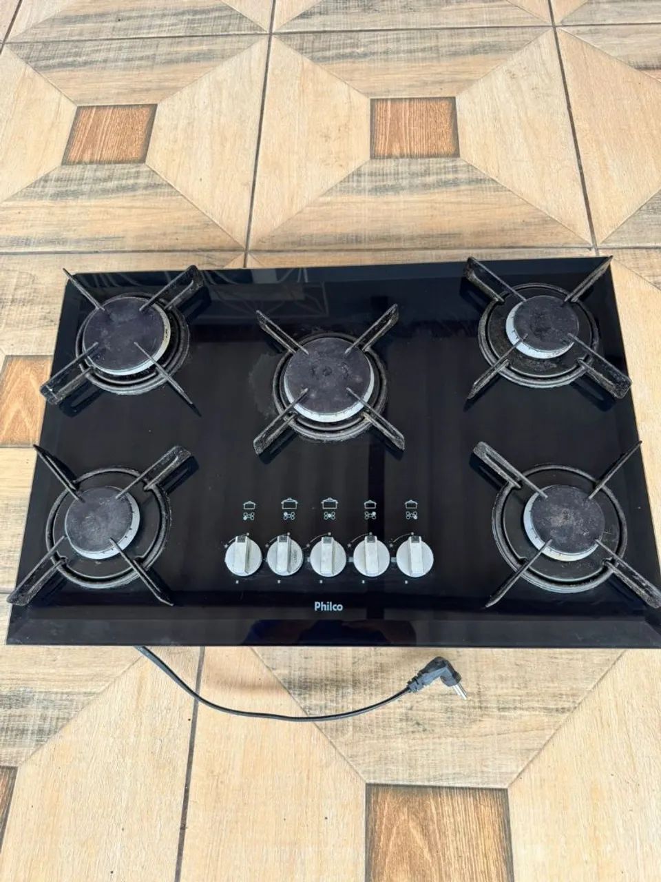 Cooktop Philco 5 Bocas Vidro Temperado Preto - Ótimo Estado