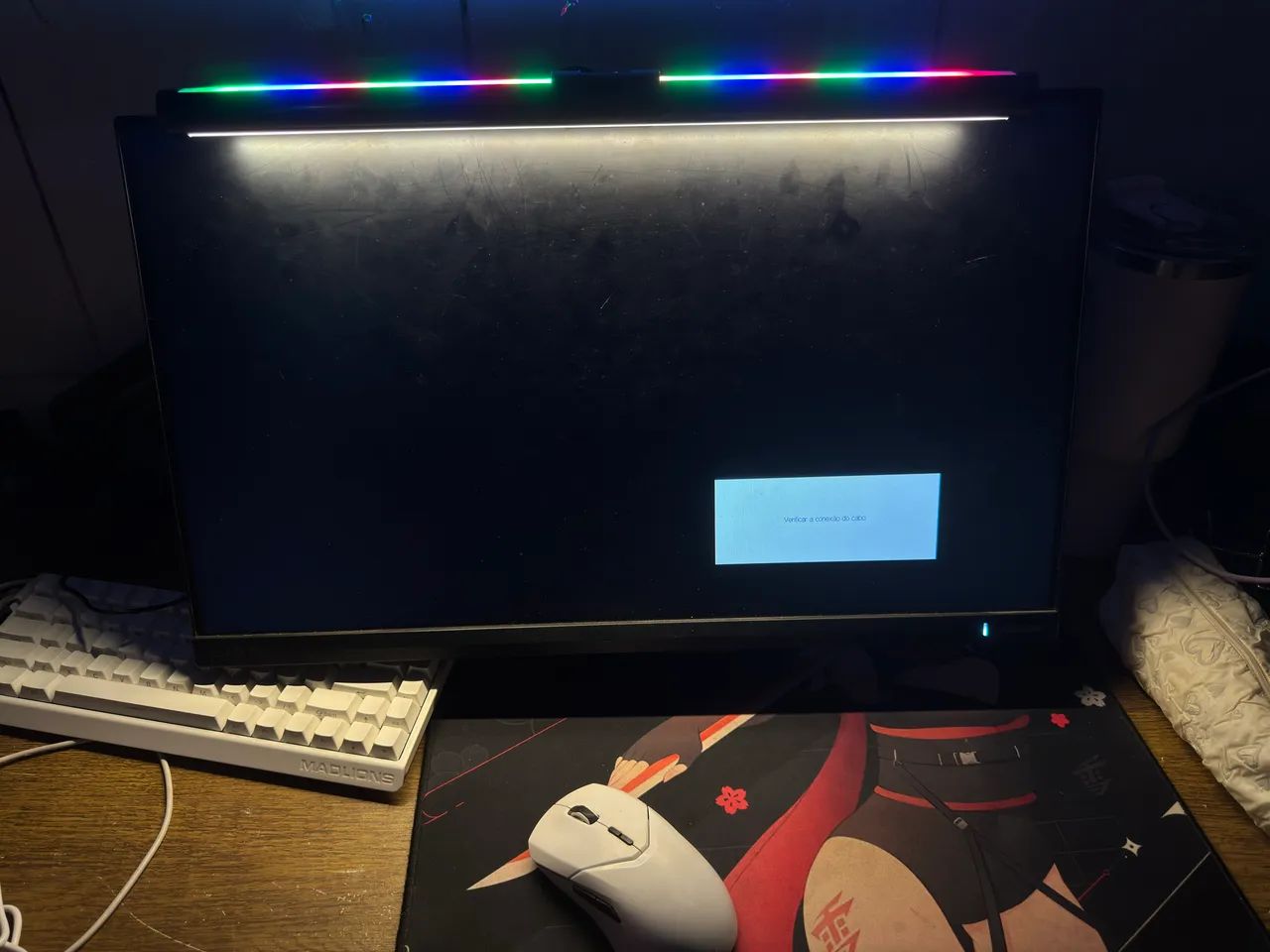 Monitor Philips 180hz IPS FHD 24 polegadas + braço articulado ele + lightbar com rgb - Foto 2