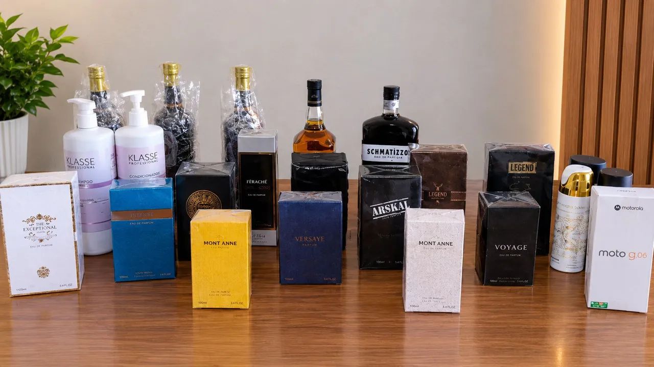 Perfumes Árabes e importados e kit de shampoo e condicionador linha profissional 