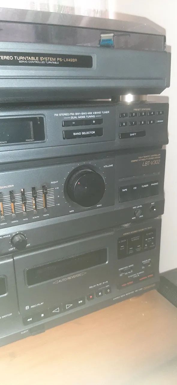 Mini System com Toca discos Sony -  3 em 1 - Aparelho de som 