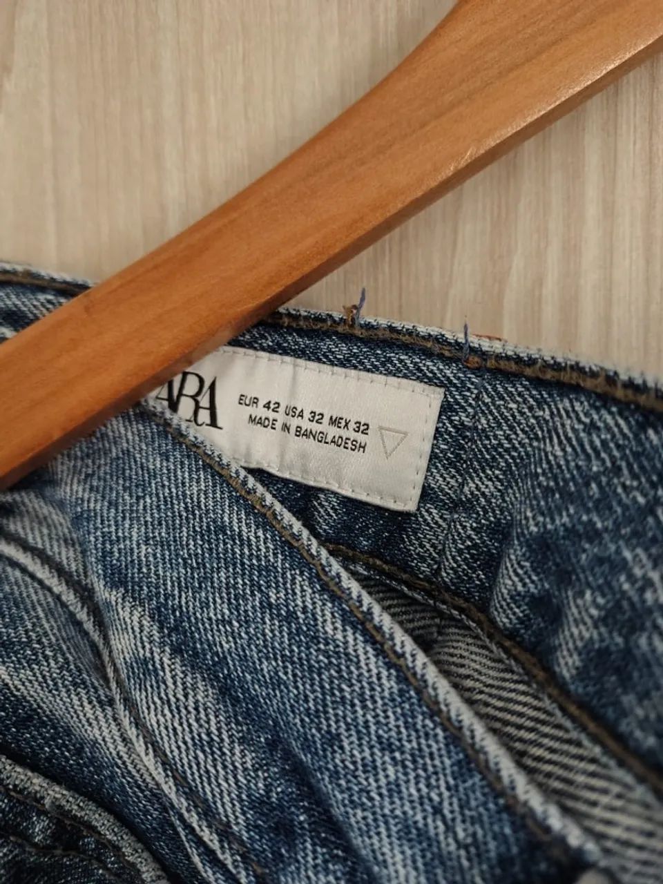 Calça Jeans Reta Zara Azul - Foto 3