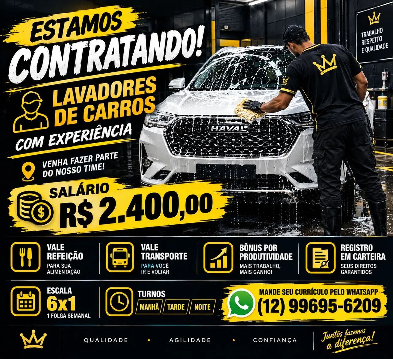 Precisa de lavadores início imediato 