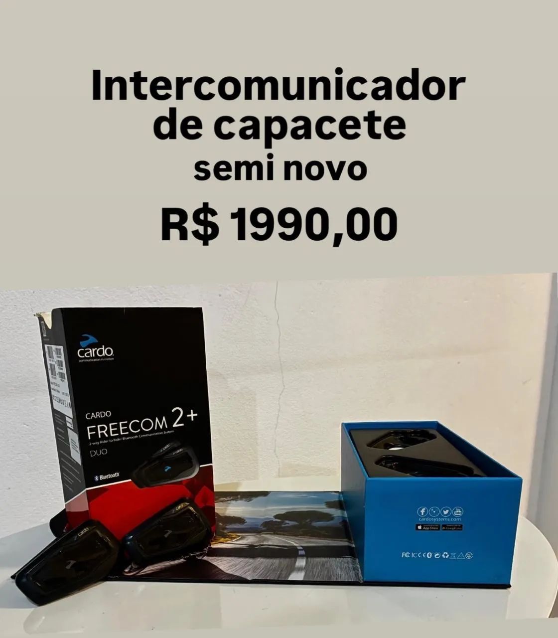 Intercomunicador de capacete semi novo 
