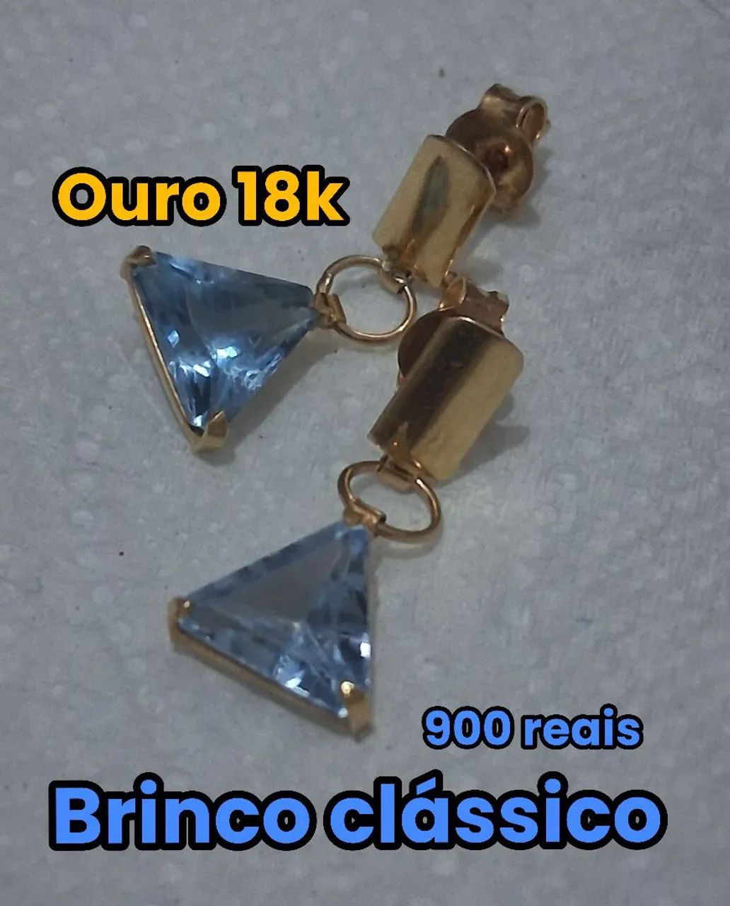 Brinco de ouro 18k