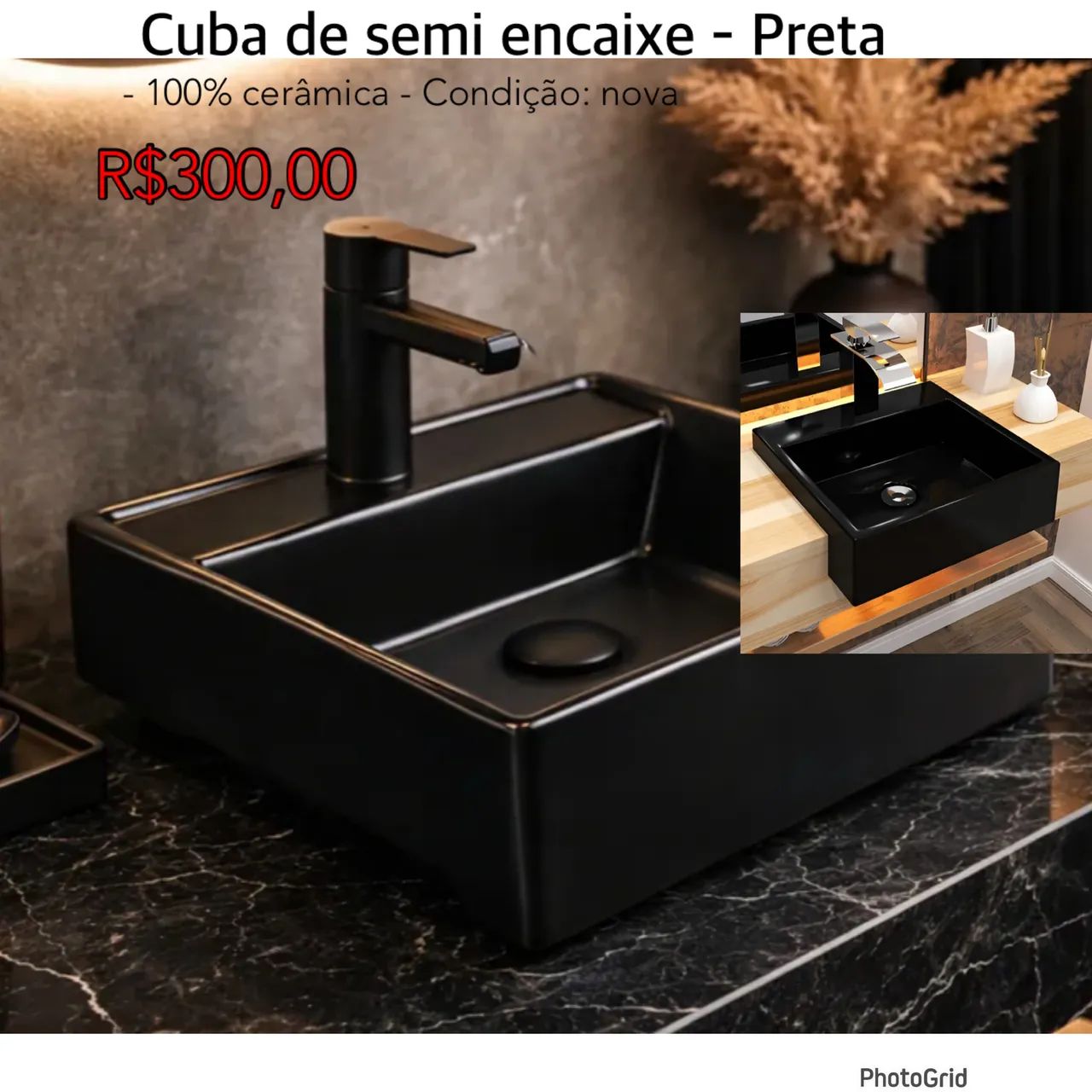 Cuba de semi encaixe para banheiro 
