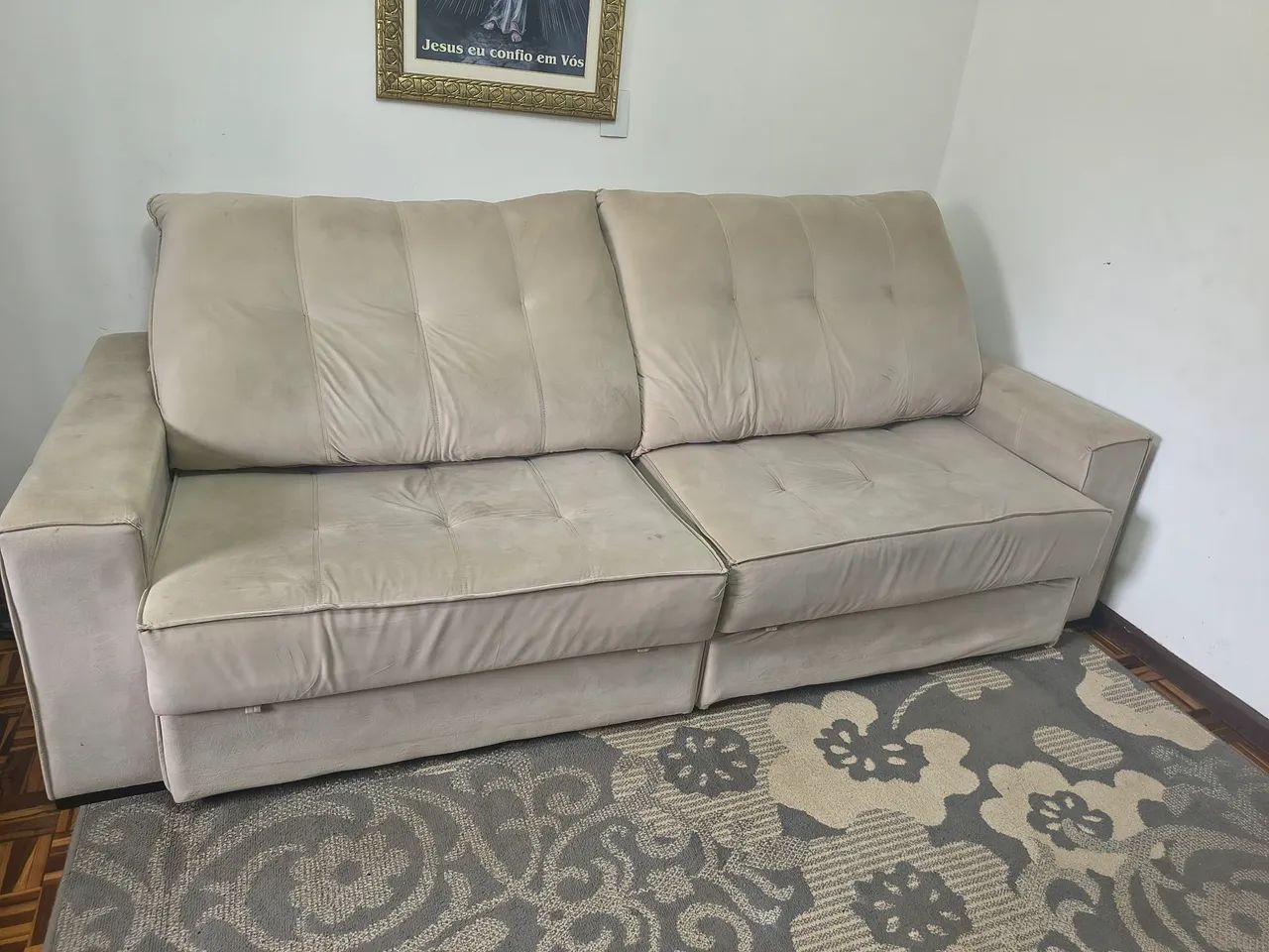 Sofá Retrátil em Suede - Foto 4