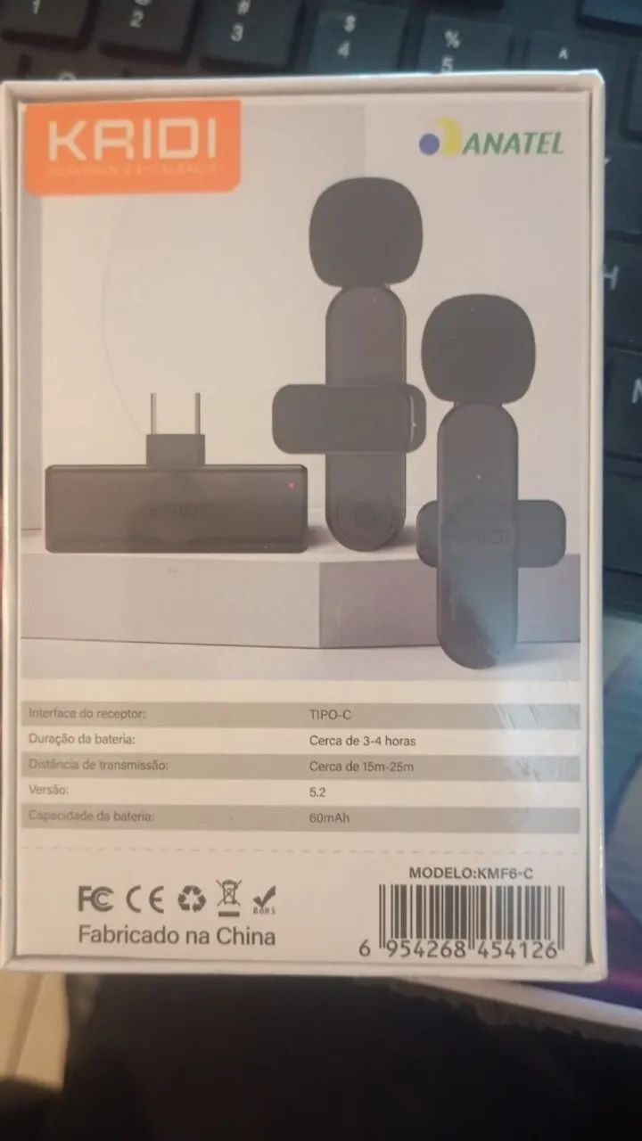 Microfone Lapela Kaidi KMF6-C - Foto 4