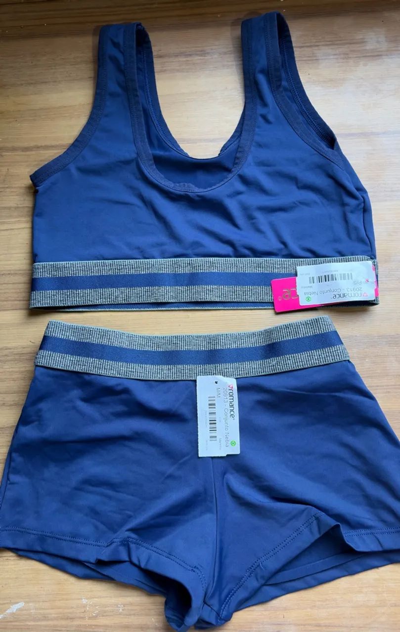 Conjunto Romance Azul-Marinho 