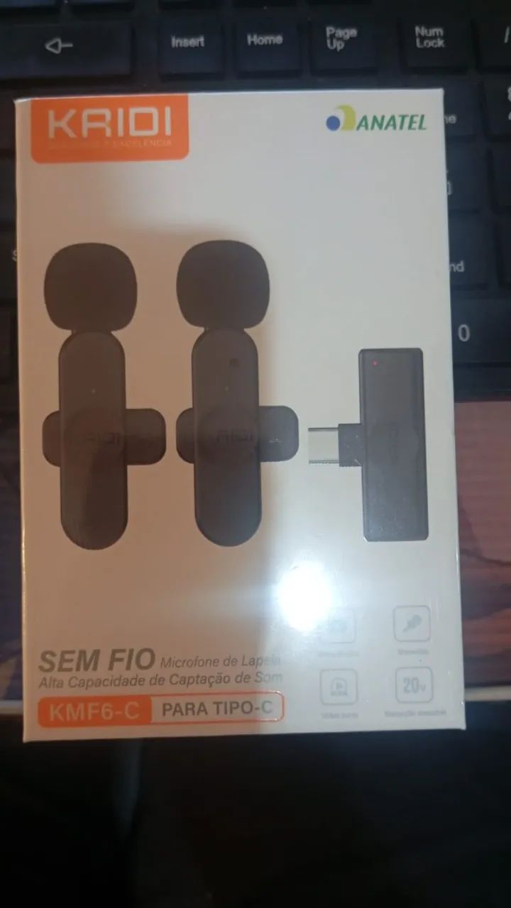 Microfone Lapela Kaidi KMF6-C