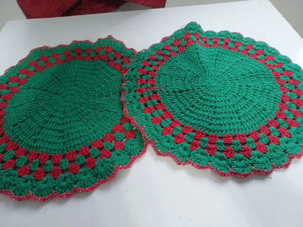 Kit suplats em crochê feito a mão 
