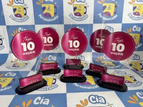 Troféu Personalizado acrilico com MDF - Retangular 9,5x21cm - Foto 2