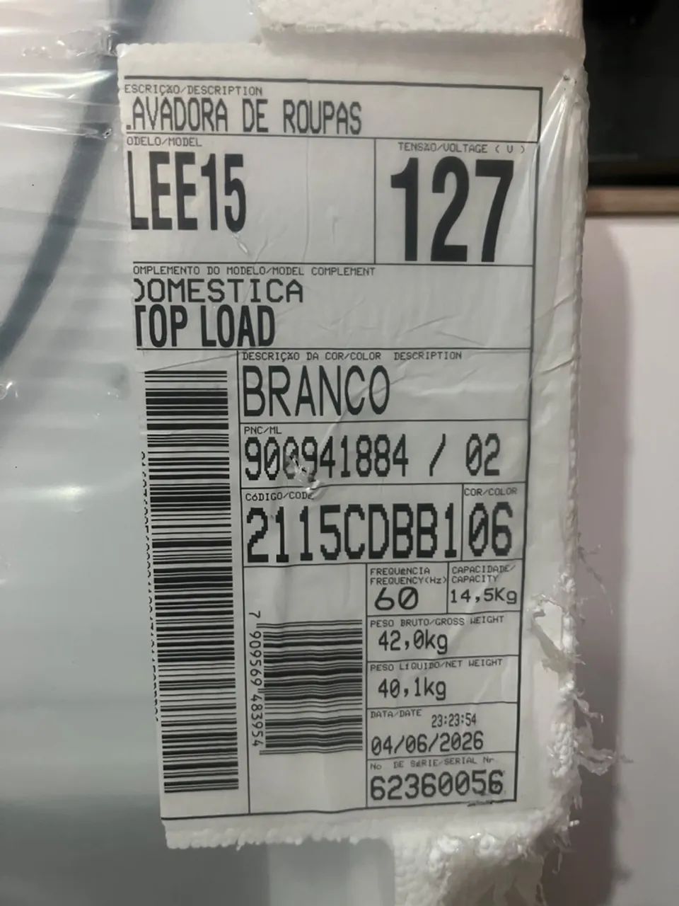 Máquina de Lavar Electrolux 15kg - NOVA E LACRADA - Foto 5