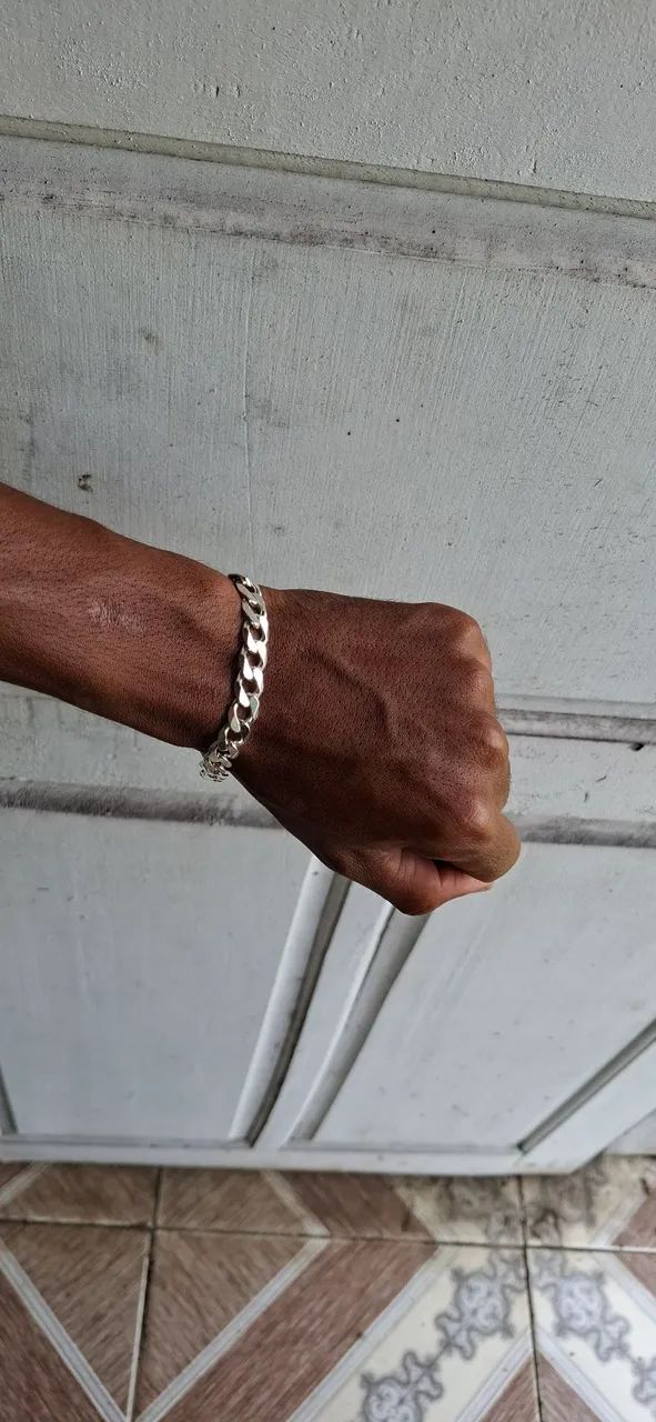 Corrente e pulseira de prata - Foto 2