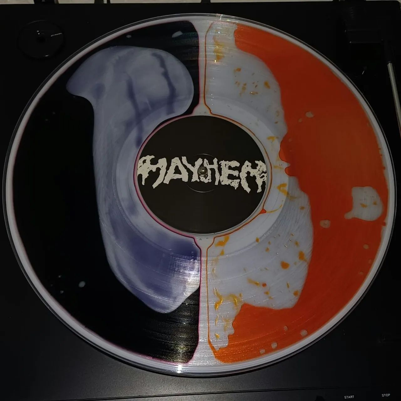 LP Vinil Lady Gaga Mayhem Liquid Orange Black Blood Recorde