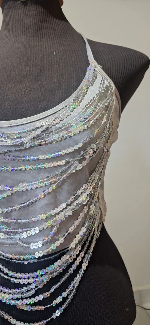 Cropped prata shein  - Foto 3